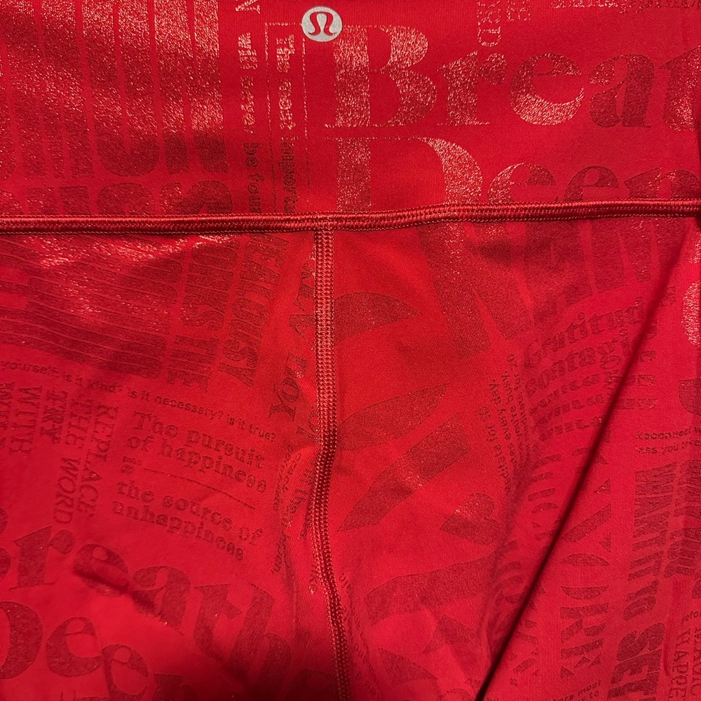 Lululemon Red Patterned Leggings